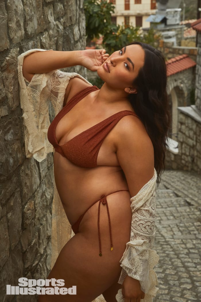 Yumi Nu was photographed by James Macari in Montenegro. Swimsuit by Nookie Beach. Coverup by Jen’s Pirate Booty.